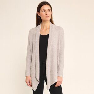 Barefoot Dreams Bamboo Chic Lite Grey Open Front Long Cozy Cardigan Sweater S/M